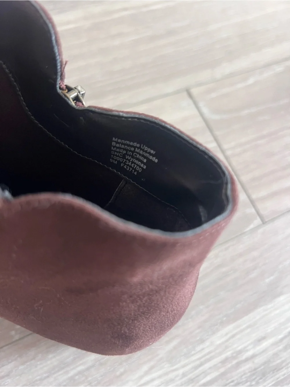 Brown suede ankle round toe wedge boots